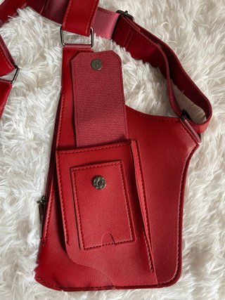 Chaleco Bolso Hombro Rojo