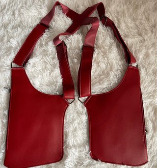 Chaleco Bolso Hombro Rojo