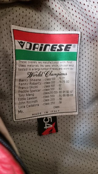 Traje moto Dainese talla 54 mono de piel auténtica