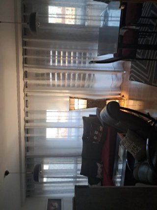 Cortinas Salón Grises y Blancas (8 uds)cubren 5 m.