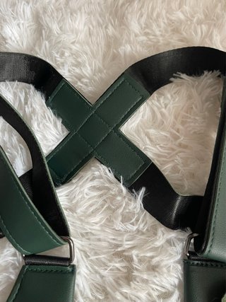 Chaleco táctico de cuero verde para hombre