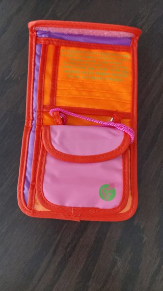Cartera infantil LOVE rosa y naranja