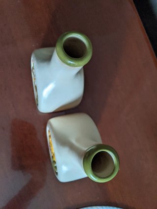 Coppia Oliera Ceramica Decorata