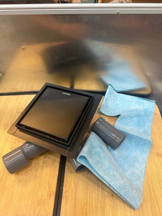 Scolo per doccia in acciaio inossidabile, 20 x 20 cm