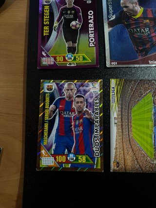 Pack cromos FC Barcelona: Messi, Iniesta, Ter Steg