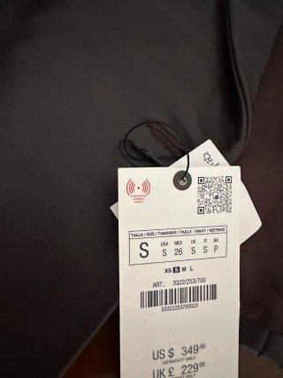 Chaqueta Zara Piel Marrón Talla S