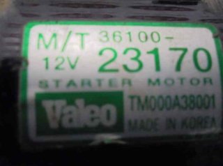 4115236 tm000a38001 motor arranque kia sportage km