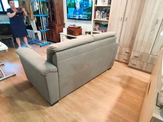 Sofá Ikea tela marrón Tidafors