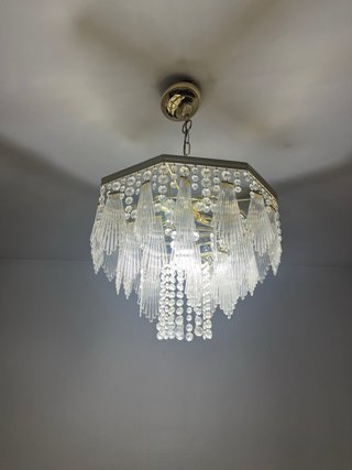 Lámpara de techo de cristal