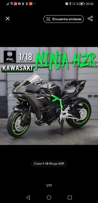 Maqueta Kawasaki Ninja H2R 1:18