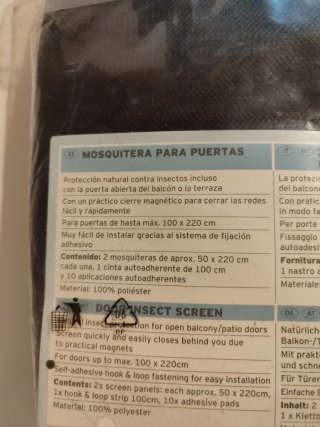 Mosquitera para puerta de caravana/autocaravana