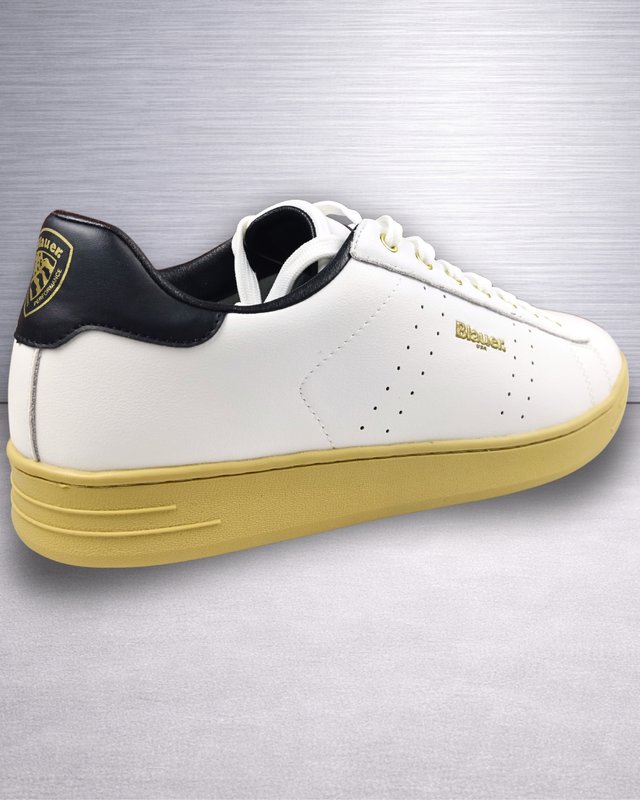 Blauer Grant White / Black Piel T45 Hombre Nuevas