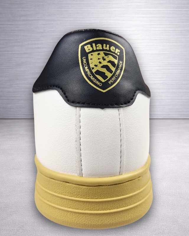 Blauer Grant White / Black Piel T45 Hombre Nuevas