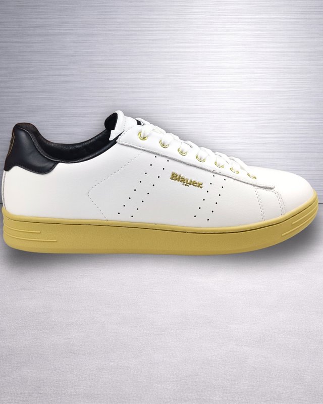 Blauer Grant White / Black Piel T45 Hombre Nuevas