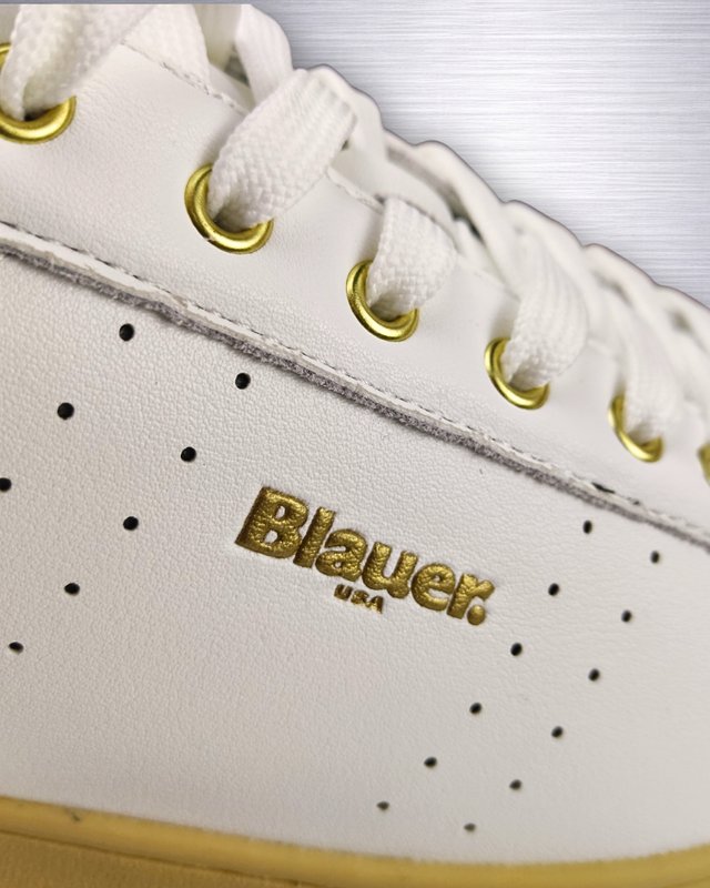 Blauer Grant White / Black Piel T45 Hombre Nuevas