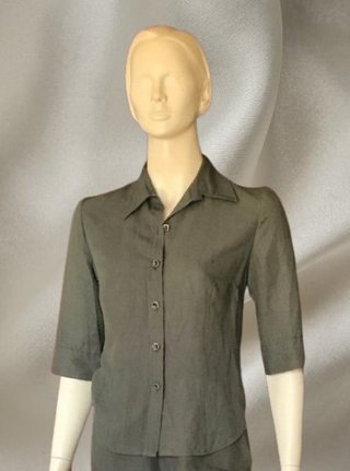 Conjunto Pantalón Camisa Lino Verde oliva