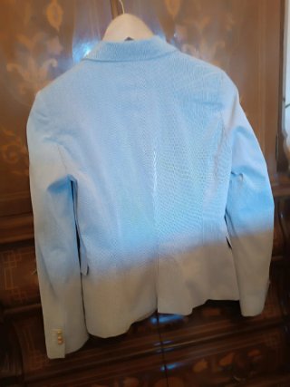 Americana Zara Rayas Azul y Blanco