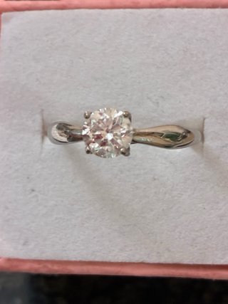 Anillo Oro 18k Diamante Natural 1.06 Ct G/SI2