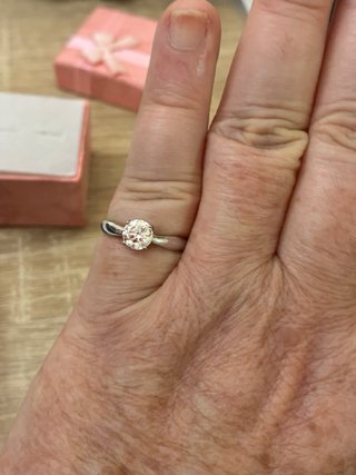 Anillo Oro 18k Diamante Natural 1.06 Ct G/SI2