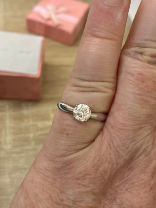 Anillo Oro 18k Diamante Natural 1.06 Ct G/SI2