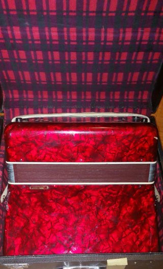 Acordeón Rojo con Estuche