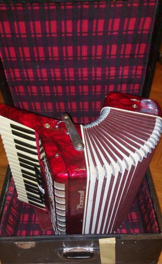 Acordeón Rojo con Estuche
