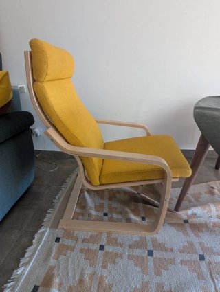 Sillón Poäng amarillo Ikea