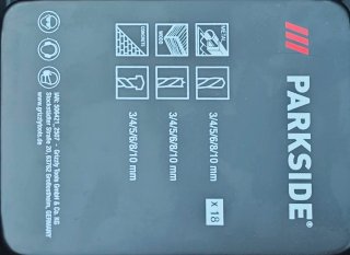 Taladro Parkside 20V con accesorios