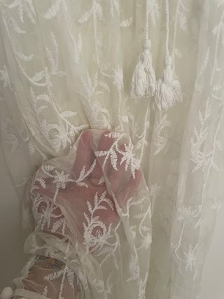Vestido blanco encaje largo