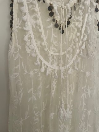 Vestido blanco encaje largo