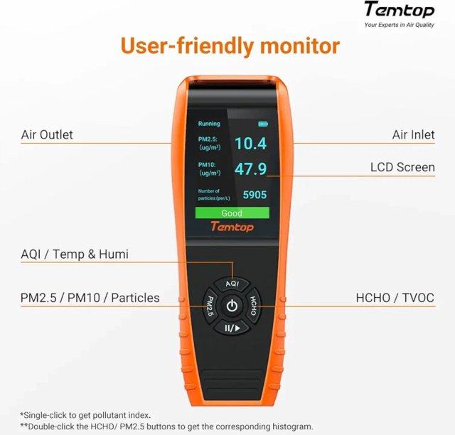 Temtop LKC-1000S+2ND Detector Aire