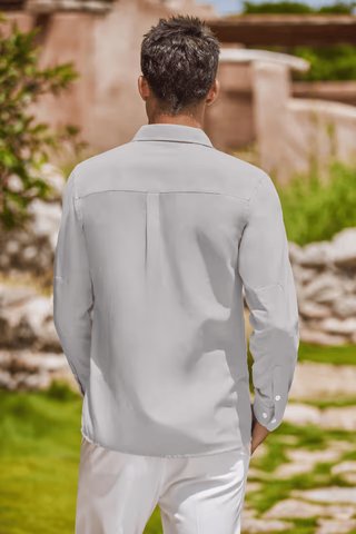 Camisa Oxford Hombre Manga Larga Botones