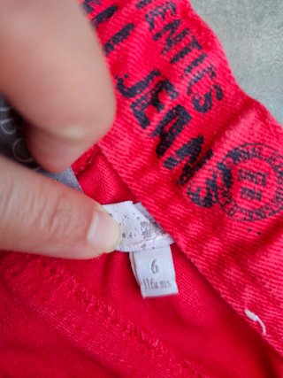 Bermudas pantalón corto niño rojo talla 6 Bóboli