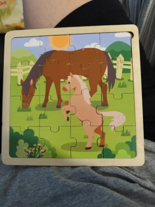 Puzzle Madera 16 Piezas Caballos Lidl