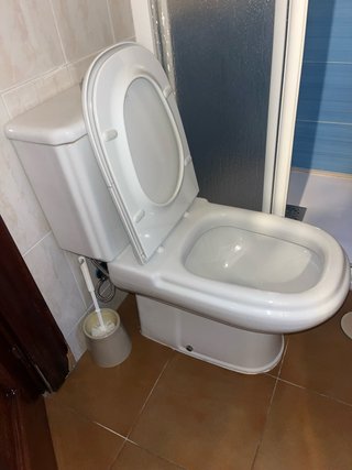 Inodoro de porcelana blanco