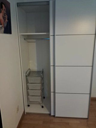 Armario blanco 2 puertas correderas