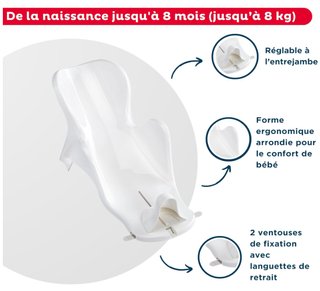 Hamaca de baño Thermobaby Dauphiné blanca