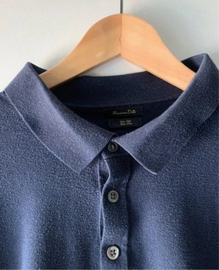 Polo Massimo Dutti Azul Marino Talla L