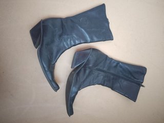 Stivali texani vintage donna in pelle nera 36
