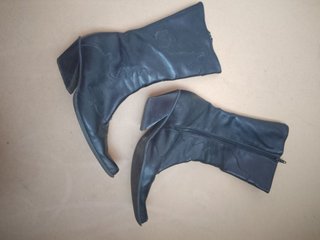Stivali texani vintage donna in pelle nera 36