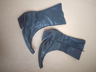 Stivali texani vintage donna in pelle nera 36