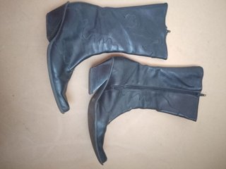 Stivali texani vintage donna in pelle nera 36