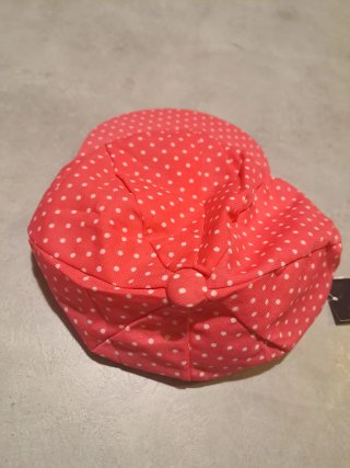 Cappellino bambina pois fucsia