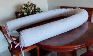 Cojín Maternidad Estrellas Rosa Blanco