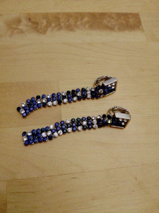 Orecchini Swarovski blu e argento
