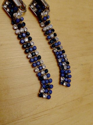 Orecchini Swarovski blu e argento