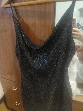 Vestido negro lentejuelas