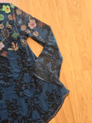 Blusa Desigual gasa estampada nueva