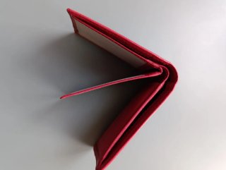 Cartera VRS Roja Billetera Monedero de piel.