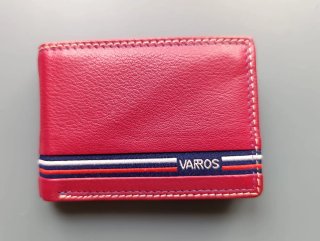 Cartera VRS Roja Billetera Monedero de piel.